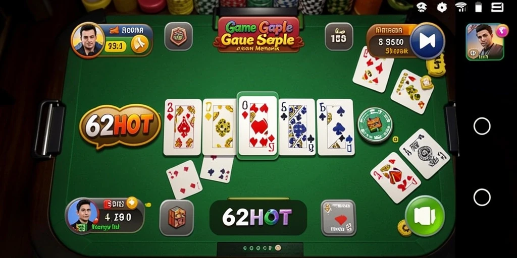 Tampilan gameplay seru dalam permainan Gaple.