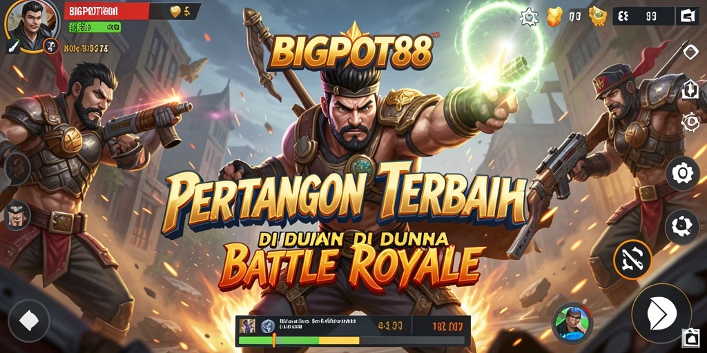 Tampilan seru pertarungan dalam BIGPOT88 di dunia Battle Royale