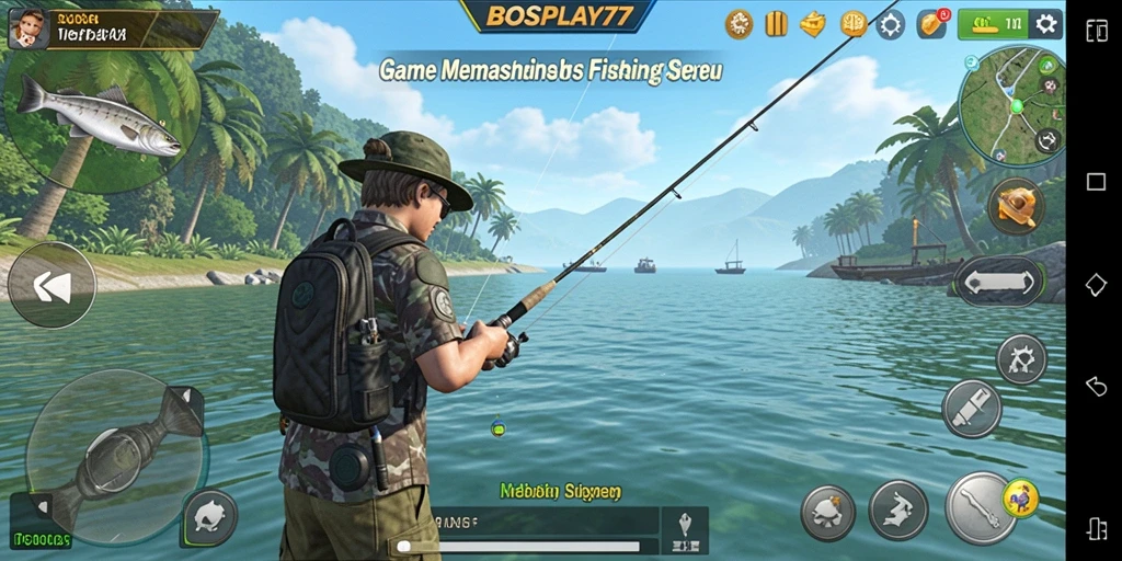 Tampilan gameplay memancing yang menakjubkan di BOSPLAY77.