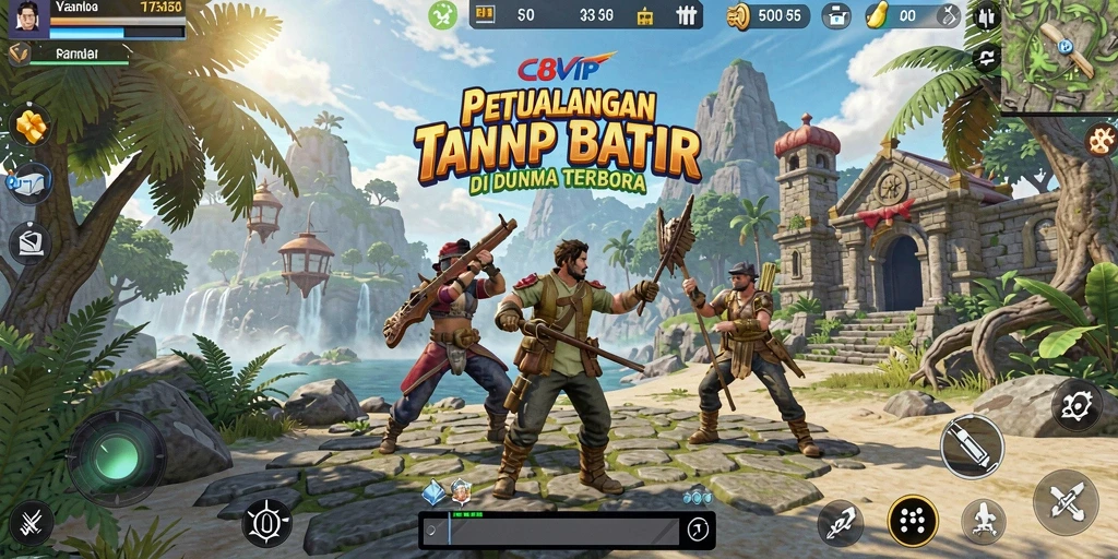 Gameplay C8VIP yang menampilkan eksplorasi dunia terbuka yang menakjubkan.