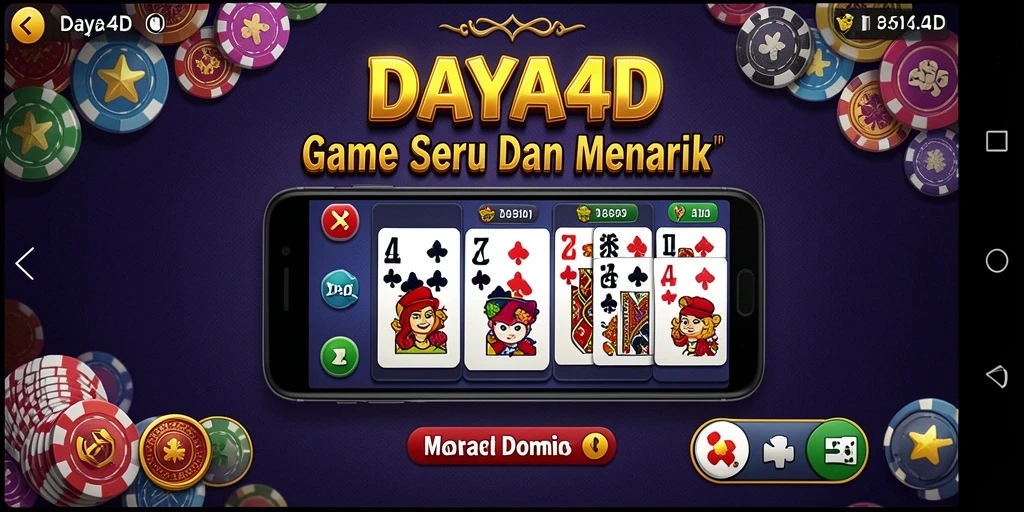 Tampilan gameplay seru dalam permainan Domino DAYA4D.