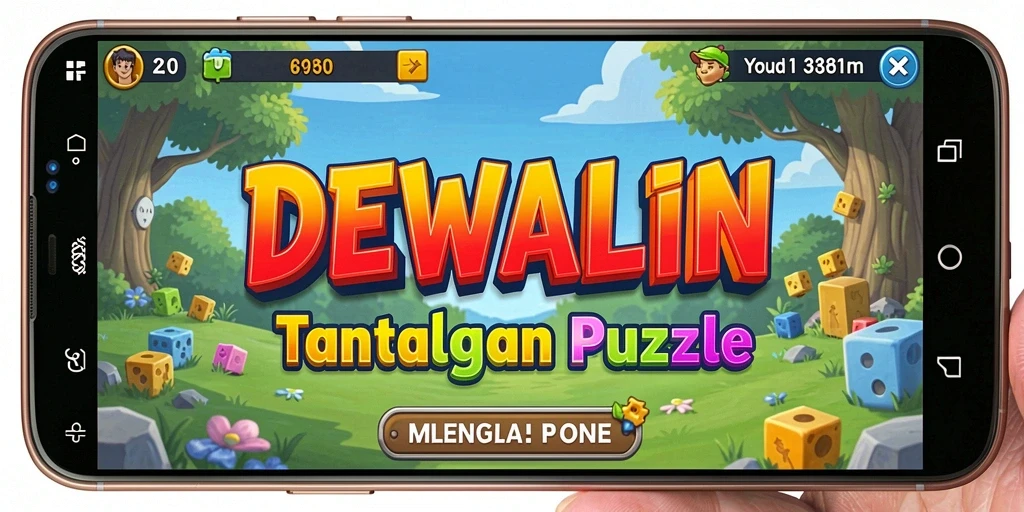 Screenshot DEWALIN menampilkan gameplay Puzzle yang seru dan penuh warna.
