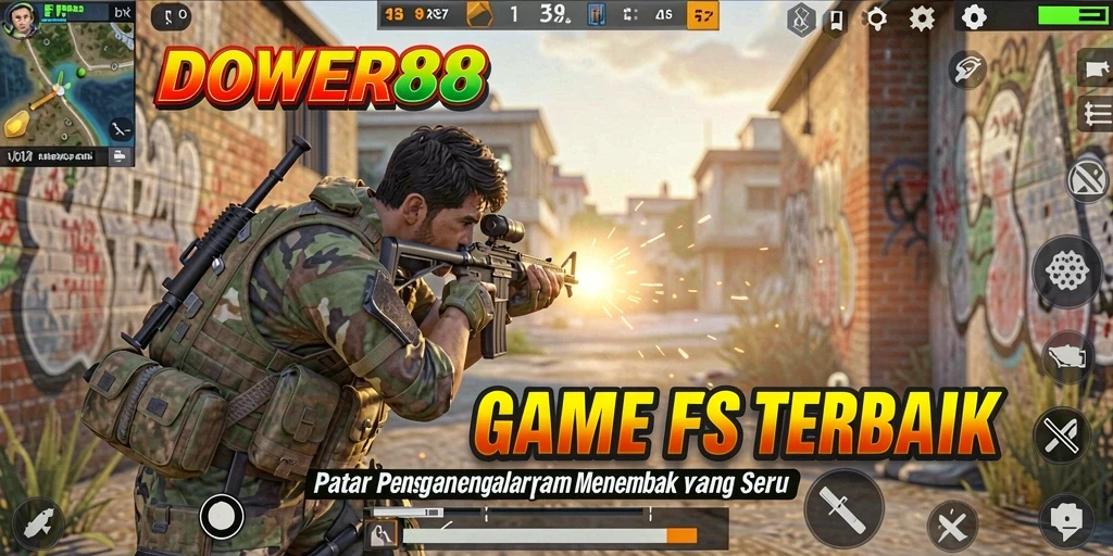 Tampilan gameplay seru dengan aksi tembak-menembak intens.