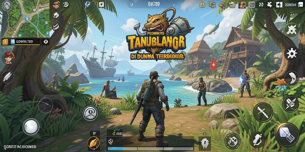 Screenshot gameplay GOWIN789 menampilkan dunia terbuka yang luas dan detail.