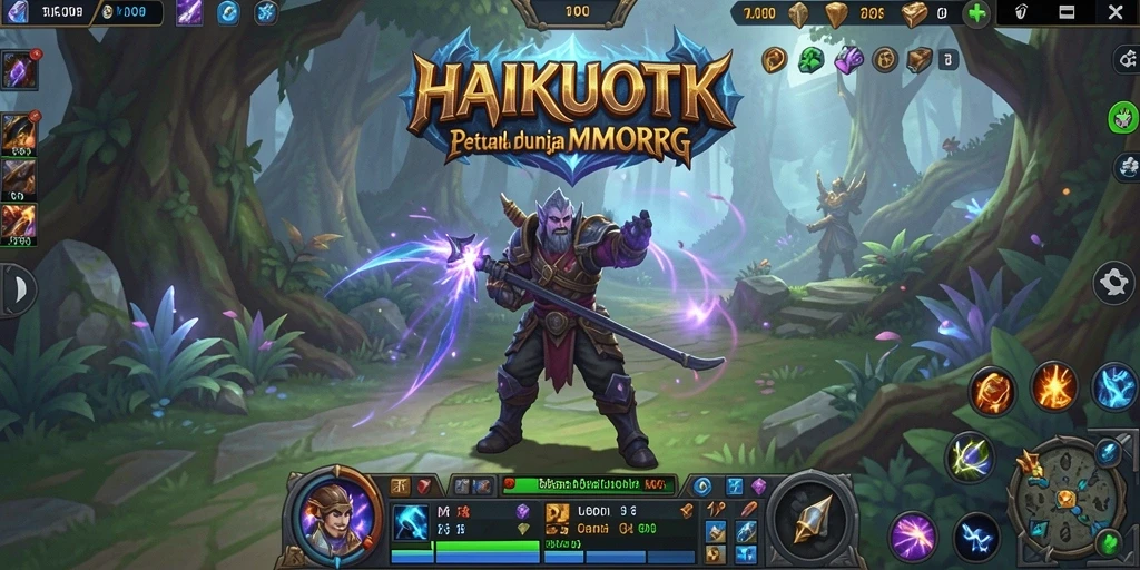 Tangkapan layar gameplay HAIKUOTK yang memperlihatkan aksi pertempuran seru.