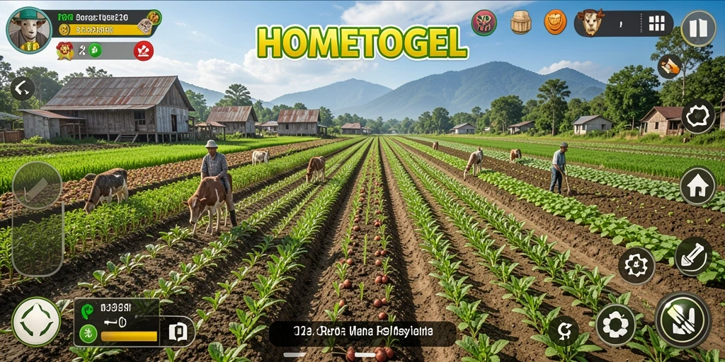 Tampilan gameplay HOMETOGEL yang menarik dan interaktif.