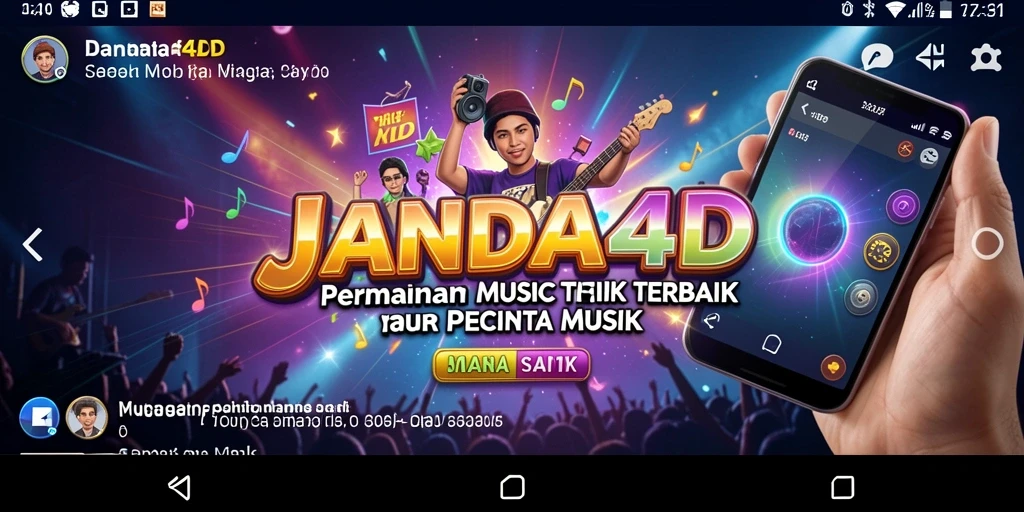 Tampilan gameplay JANDA4D menampilkan keseruan bermain musik.