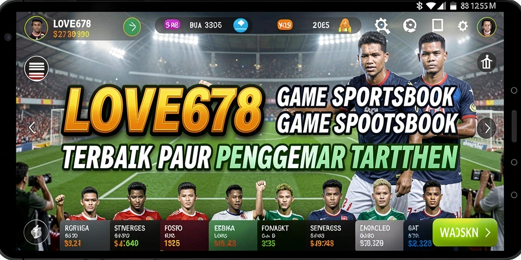 Tampilan layar utama LOVE678 menampilkan berbagai opsi taruhan olahraga.
