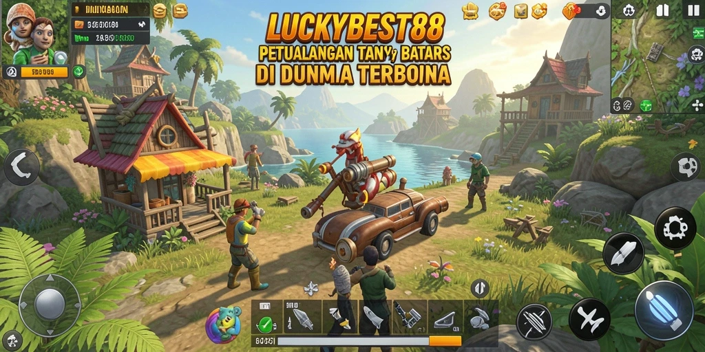 Gambaran gameplay <strong>LUCKYBEST88</strong> dengan eksplorasi dunia terbuka yang luas.