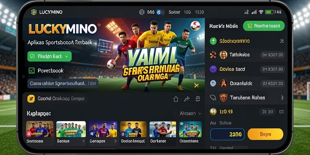 Tampilan gameplay LUCKYMINO yang menarik dalam taruhan olahraga.