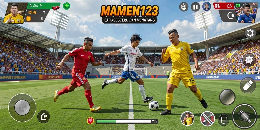 Tampilan gameplay yang menarik dari MAMEN123 dengan grafis olahraga terbaik.