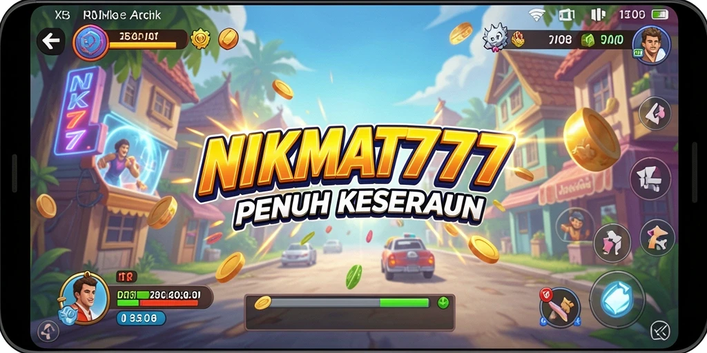 Tampilan gameplay seru dari NIKMAT777 dengan aksi yang cepat.