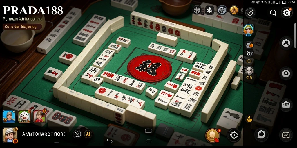 Tampilan permainan Mahjong yang menarik dan mendebarkan.