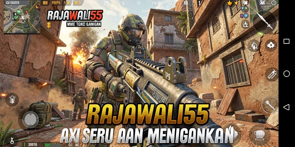 Screenshot gameplay menampilkan aksi mendebarkan dan grafis memukau dari RAJAWALI55.
