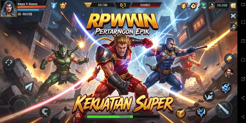 Gameplay seru dalam RPWIN1 dengan aksi pertarungan yang mendebarkan.