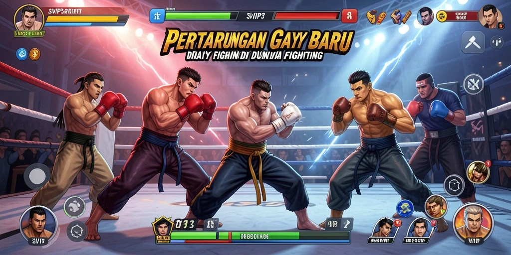 Screenshot gameplay SVIP3 menampilkan aksi pertarungan yang intens.
