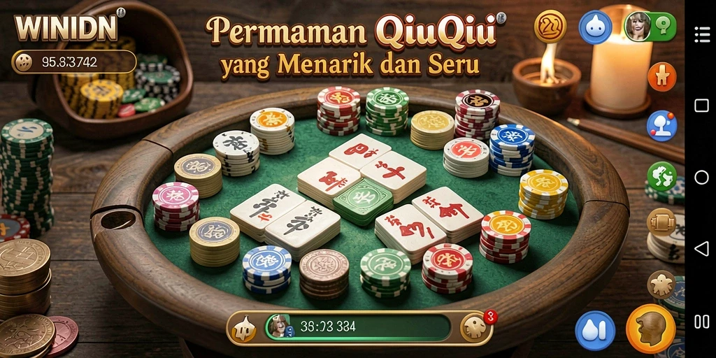 Tampilan gameplay QiuQiu yang seru dan interaktif di WINIDN.