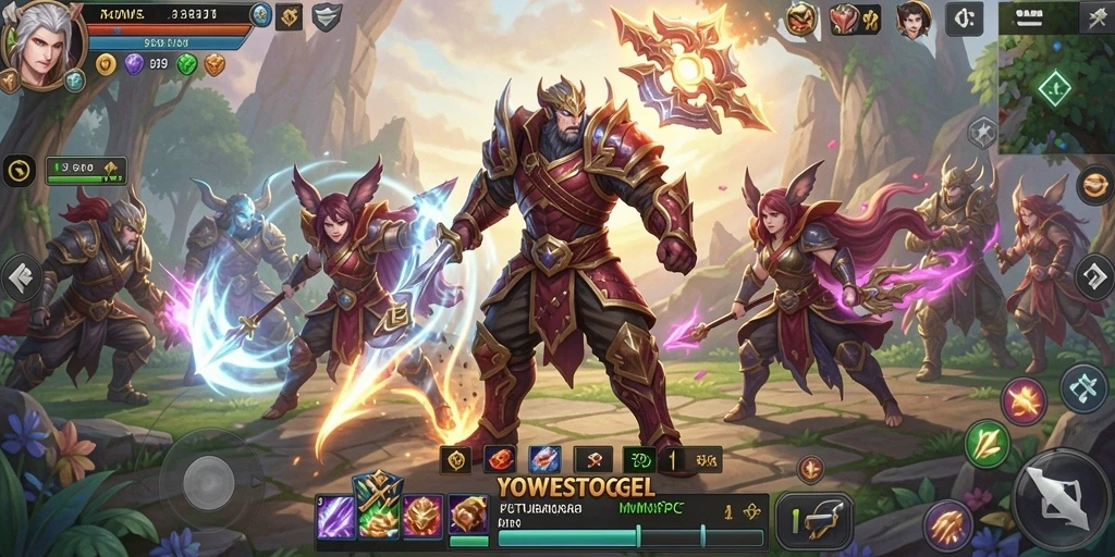 Tangkapan layar utama YOWESTOGEL menampilkan aksi seru dalam gameplay MMORPG.